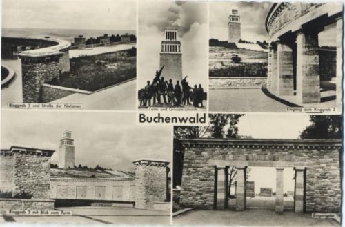 1960 Weimar, Mahn- und Gedenkstätte/memorial place -Buchenwald-, gezackter Rand,VEB Bild und Heimat Reichenbach AKU1