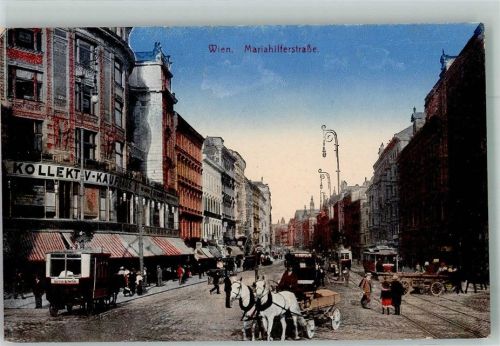 Wien Pferdestraßenbahn Straßenbahn Geschäft Mariahilferstrasse