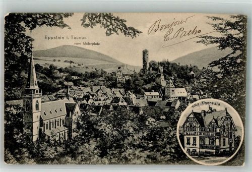 65817 W6239 Eppstein , Taunus 1905 - Blick vom Malerplatz Villa Theresia