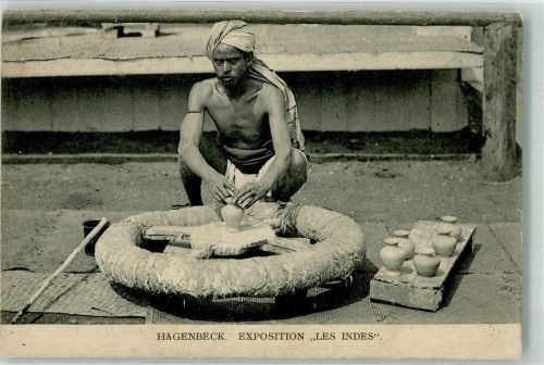 Stellingen 1910 - 1912 Völkerschau Exposition Les Indes Nr. 21 Töpfer Handwerk
