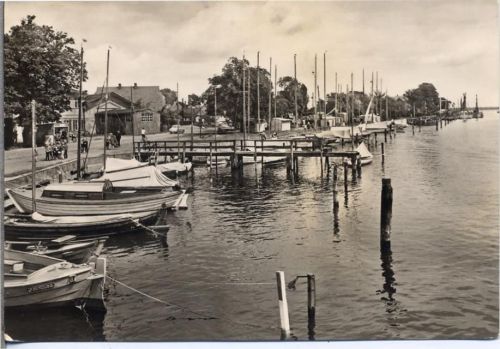 um 1966 Wieck bei Greifswald, Hafen (harbour),Heldge Verlag KG AKU1