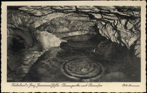 um 1930-40 Rübeland, Grotte, gezackter Rand,Julius Simonsen