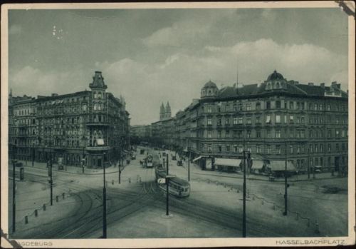 um 1930-40 Magdeburg, Hasselbachplatz AKU1