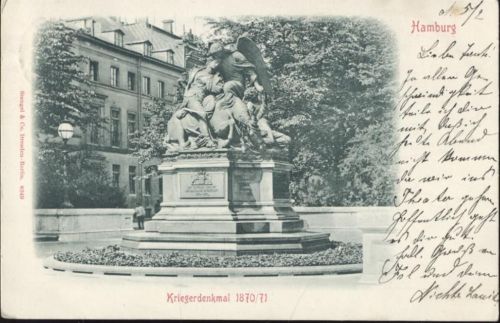1902 Hamburg, Kriegerdenkmal/war memorial,Stengel & Co
