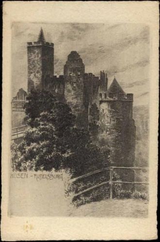 um 1920 Bad Kösen: Rudelsburg,