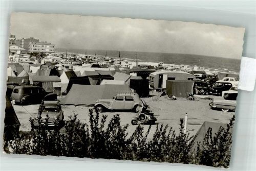 De Panne 1959 Auto Camping Schwimmbad Strand