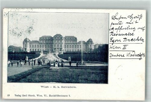 Wien 1889 K.K. Belvedere
