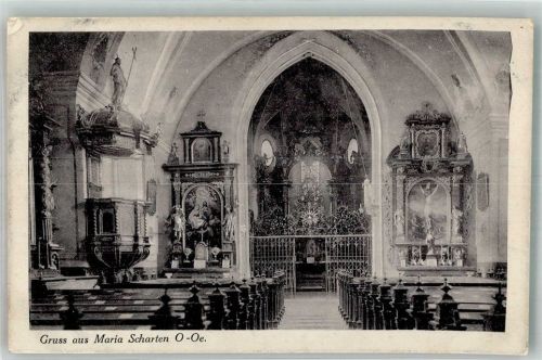 4612 Scharten 1922 Foto AK Wallfahrts- Kirche Maria Scharten innen