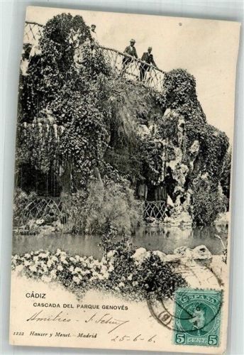 Cadiz Cascada del Parque Genoves Marke bildseitig Kirche von Sant'Ignazio di Loyola