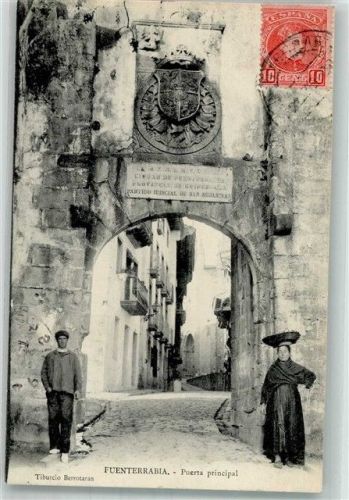 Fuenterrabia 1908 Tracht Puerta principal Marke bildseitig