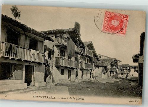 Fuenterrabia 1905 Barrio de la Marina Marke bildseitig