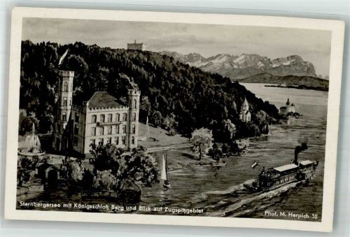 Berg Königsschloss Votivkapelle und Alpenpanorama Bodenseeschiff Verlag Martin Herpich 32