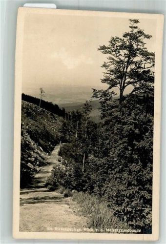 Melzergrundbaude Riesengebirge Blick von der Baude