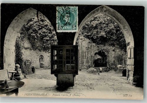 Fuenterrabia 1907 Palacio Carlos V. Marke bildseitig