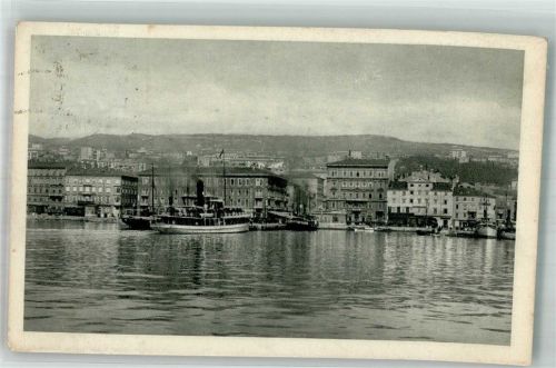 Rijeka Fiume 1914 Foto AK Hafen Molo Adamich