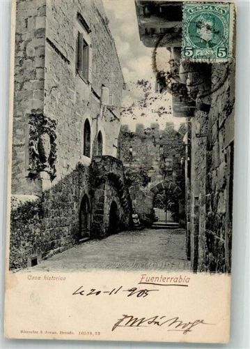 Fuenterrabia 1905 Gasse Marke bildseitig