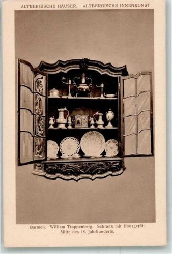 Barmen Schrank m. Hausgerät. William Trappenberg Altbergische Innenkunst