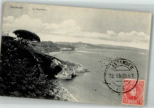 Santander 1909 Marke bildseitig La Maghalena