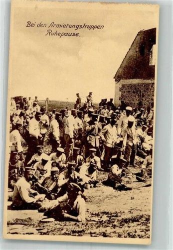 1918 Foto Kühlewindt Armierungstruppen Ruhepause