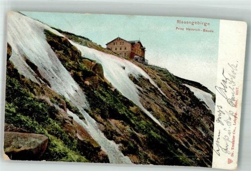 Prinz Heinrich Baude 1907 Riesengebirge Bahnpost Zillerthal-Krummau