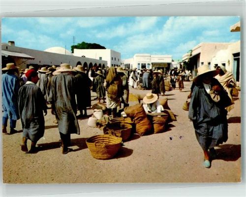 Djerba 1982 Tracht Marktszene