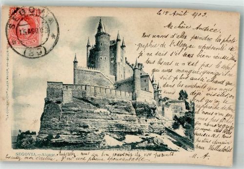 Segovia 1903 Burg Alcazar Marke Bildseitig