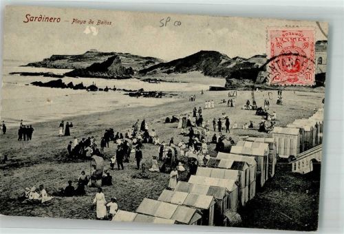 Santander Schwimmbad Strand Sardinero Playa de Bafflos Marke Bildseitig