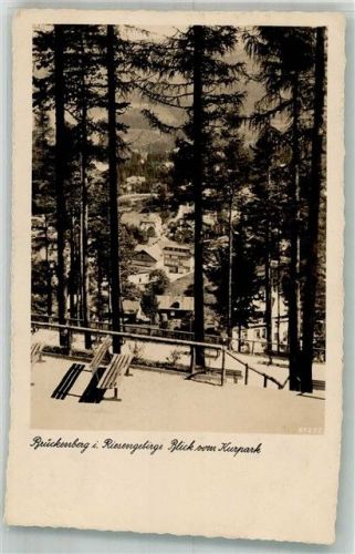 Brückenberg Karpacz Gorny 1938 Winter Blick vom Kurpark