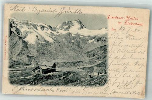 Dresdner Hütte 1900 Hüttenstempel
