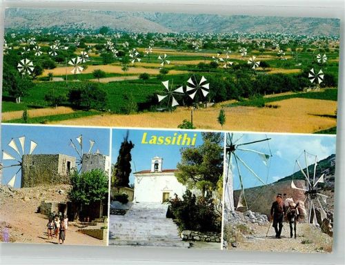 Kreta 1989 Esel Mühle Lassithi