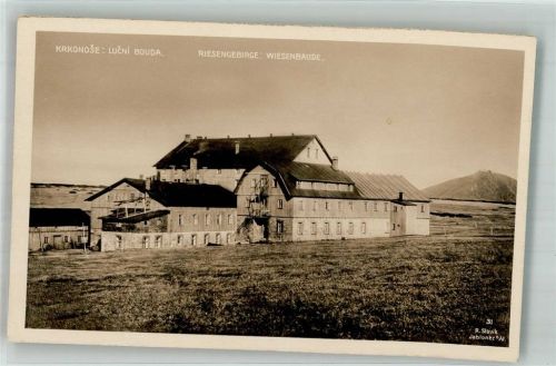 Wiesenbaude Foto AK Riesengebirge Gasthaus