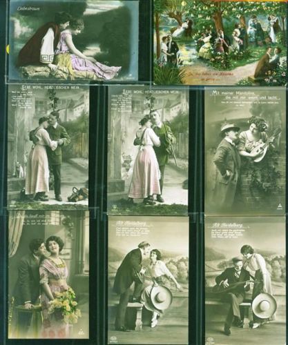 Liebespaare Lot mit 20 AK, ca. 1916-1922; überwiegend gute Erhaltung, teils gelaufen