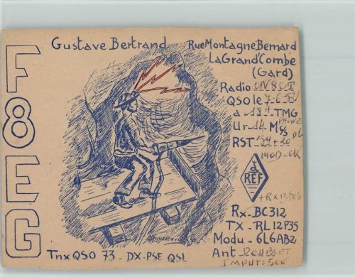Radio UV 8 CT QSOLE 1952 Bergarbeiter mit Bohrhammer im Bergstollen