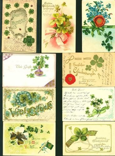 Lot mit 13 AK, alles Prägedrucke, ca. 1899-1913: überwiegend gute Erhaltung, größtenteils gelaufen Glückskleeblatt Kleinposten bis 20