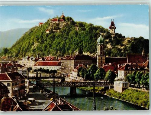 Graz Stahlbrücke über der Mur