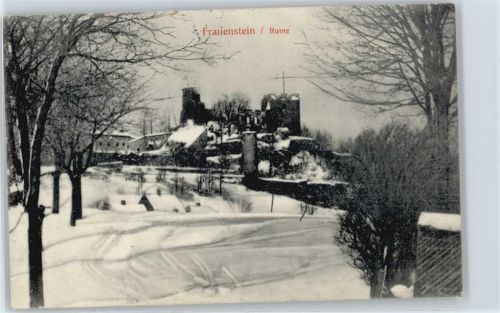 Frauenstein Winter-Karte , Marke entfernt