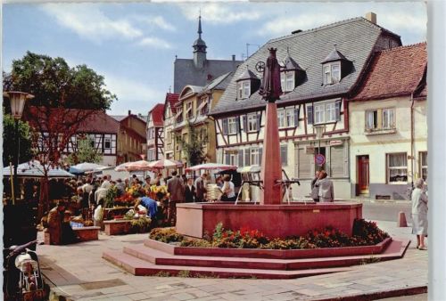 Oberursel Brunnen Haus Baum Markt