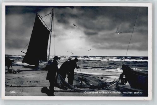 Ahlbeck Meer Strand Boot Fischer