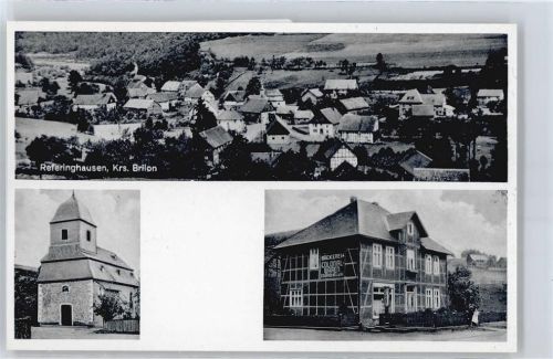 Referinghausen Gesamtansicht Feld haus Baum Kirche