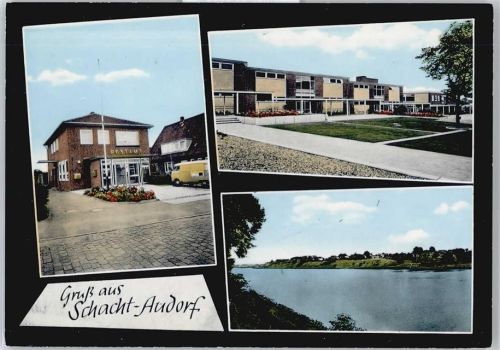 Schacht-Audorf Fluss Haus Auto Baum