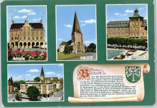 Bocholt Wappen Kirche Schule Rathaus