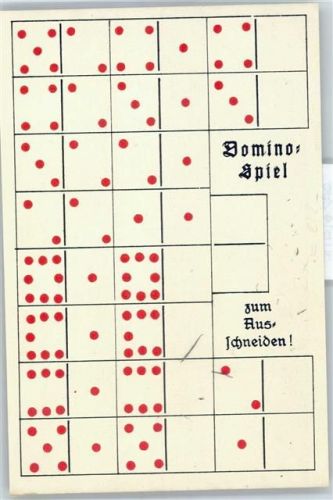 Domino zum Ausschneiden