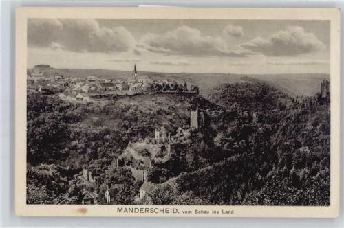 54531 W5562 Manderscheid , Eifel - Luftaufnahme, Ruine