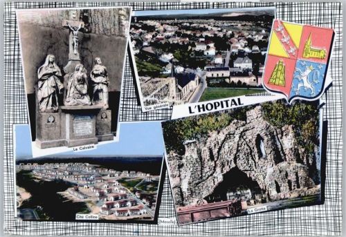 L'Hopital Fliegeraufnahme Wappen Denkmal Panorama