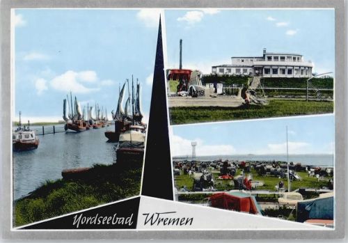 Wremen Hafen, Strandhalle, Strand