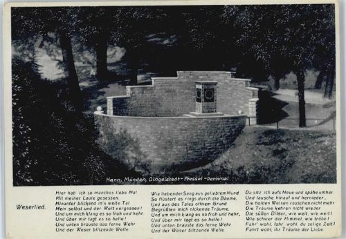 34346 W3510 Münden - Denkmal, Weserlied