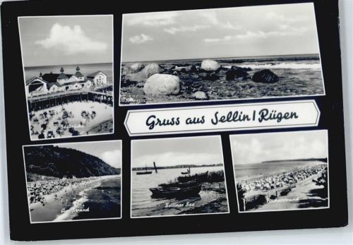 18586 O2356 Sellin , Ostseebad - Seebrücke, Strand Selliner See AKU2