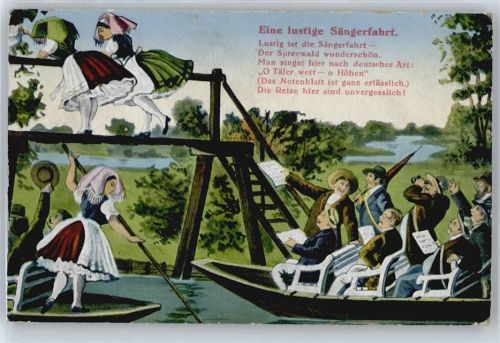 Lübbenau Trachten, Text Eine lustige Sängerfahrt, Spreewald
