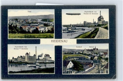 Heidenau Papierfabrik Kause & Baumann, Bahnhof, Schule