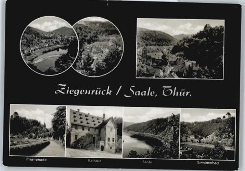 Ziegenrück Promenade, Rathaus, Schwimmbad, Gesamtansicht
